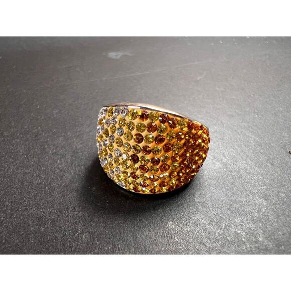 Signed Chelsea Taylor yellow ombré sterling silver ring size 8 - Picture 11 of 16